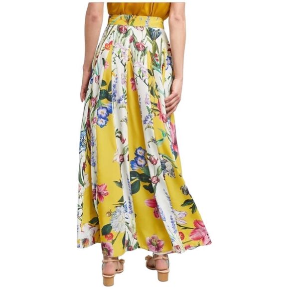Anthropologie ROCOCO SAND Revolve Aprile Floral Yellow Maxi Skirt - Picture 6 of 12